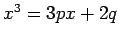 $x^3 = 3px + 2q$