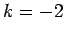 $ k=-2$