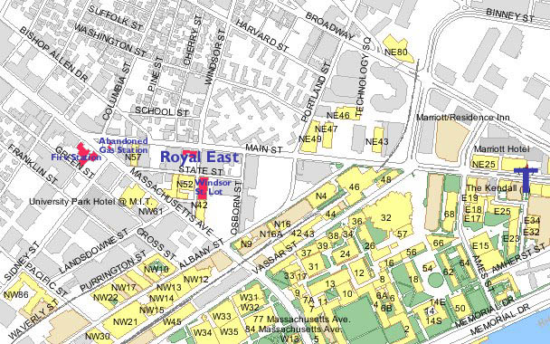 map of Royal East and surroundings