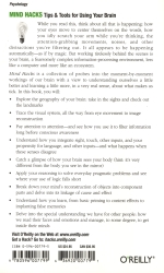 Mind Hacks, Tips and Tools for Using Your Brain backside