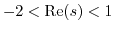 $ -2<{\rm Re}(s)<1$