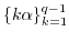 $ \{ k \alpha \}_{k=1}^{q-1}$