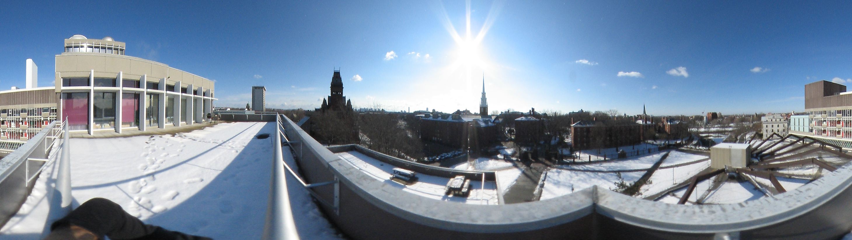 Fifth floor panorama from science center, Harvard University