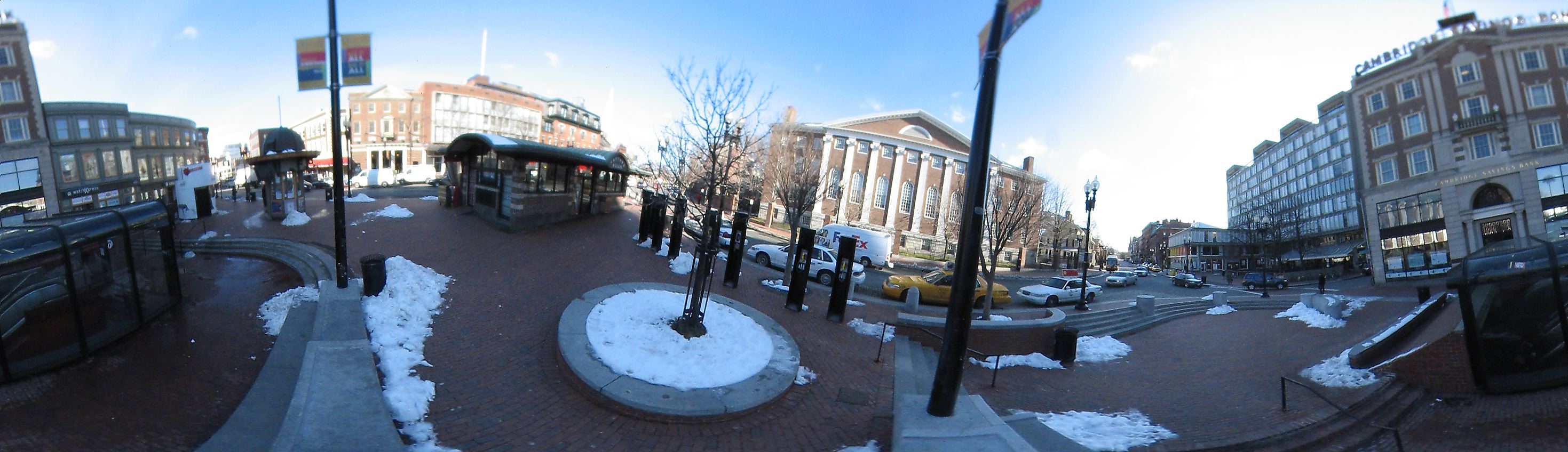 Harvard square near Harvard University