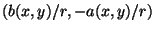 $(b(x,y)/r,-a(x,y)/r)$