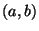 $(a,b)$