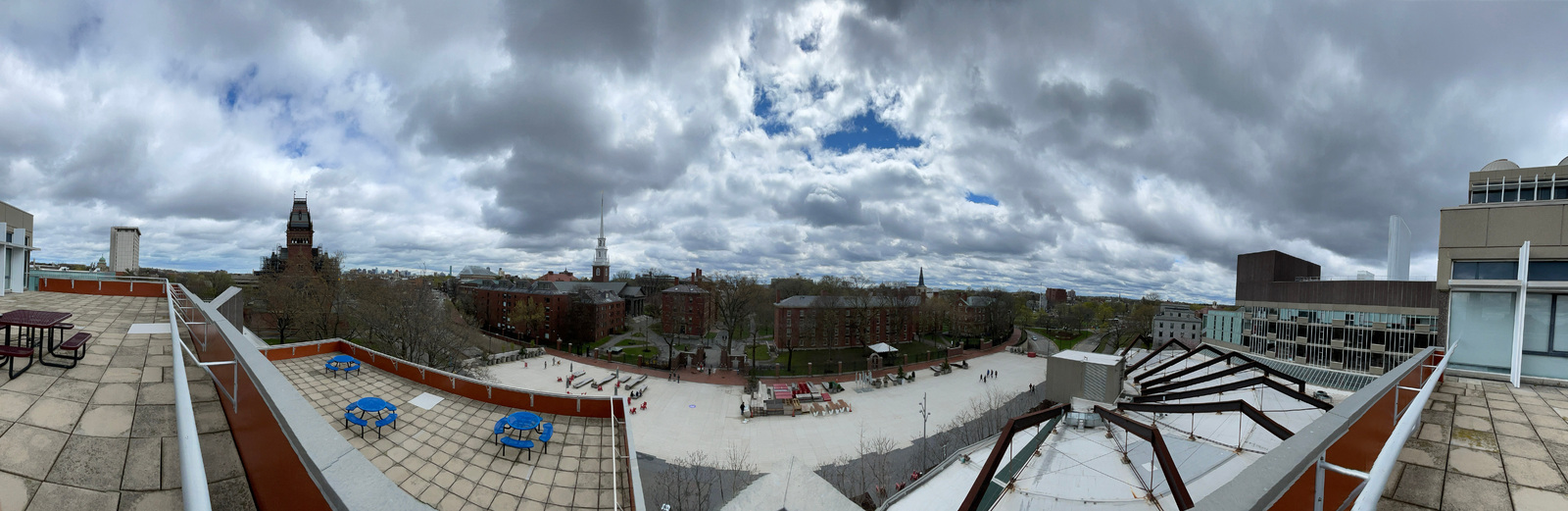 harvard yard, view from science center