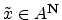$ \tilde{x} \in A^{\bf {N}}$